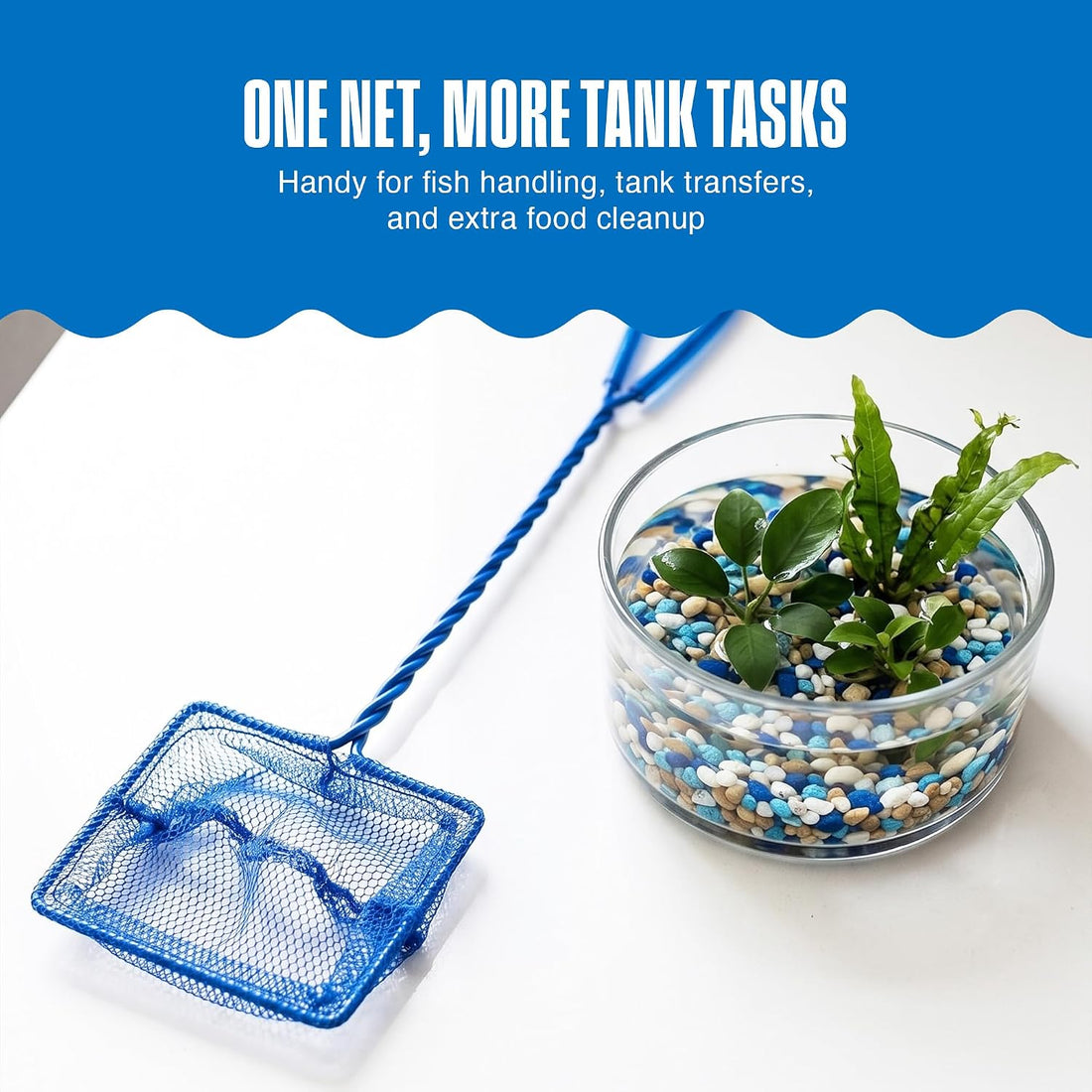 Penn-Plax Quick-Net Aquarium Fish Net - 4 x 3 in Fine Mesh