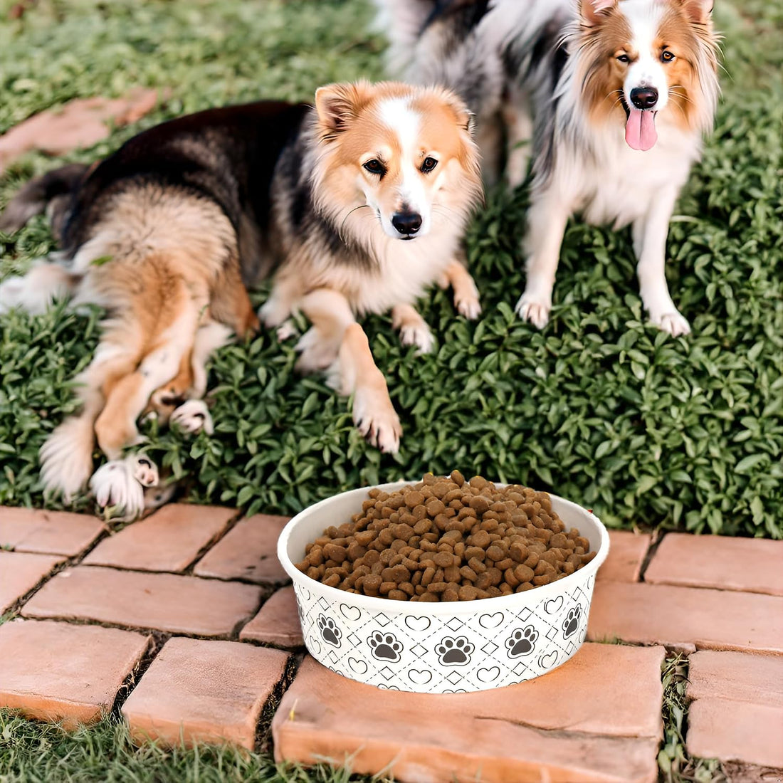 SOUJOY 40Pcs Disposable Pets Bowls, 16 oz Paper Dog Food Bowl