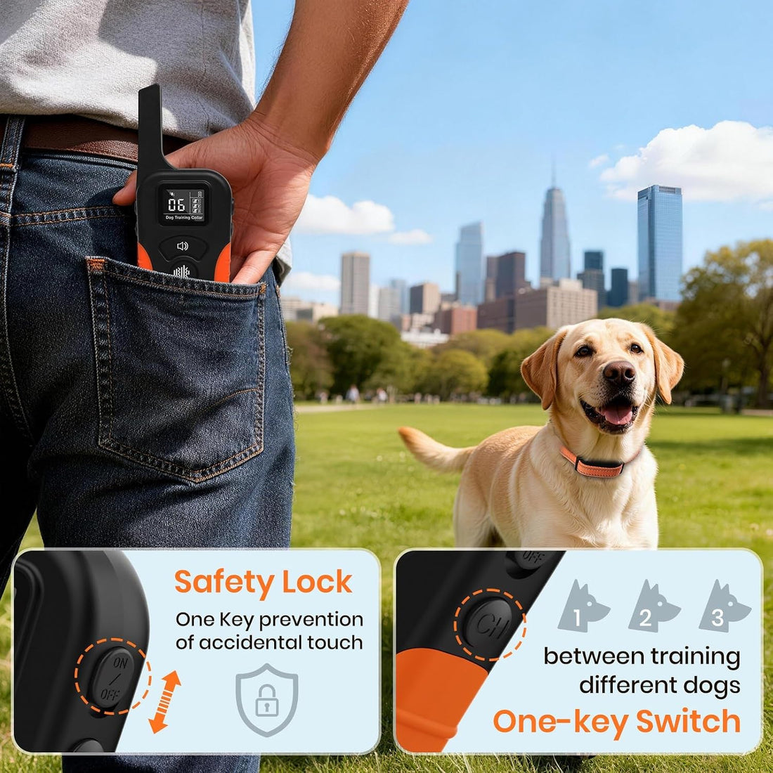 No Shock Dog Training Collar with Remote, Only Vibration & Beep