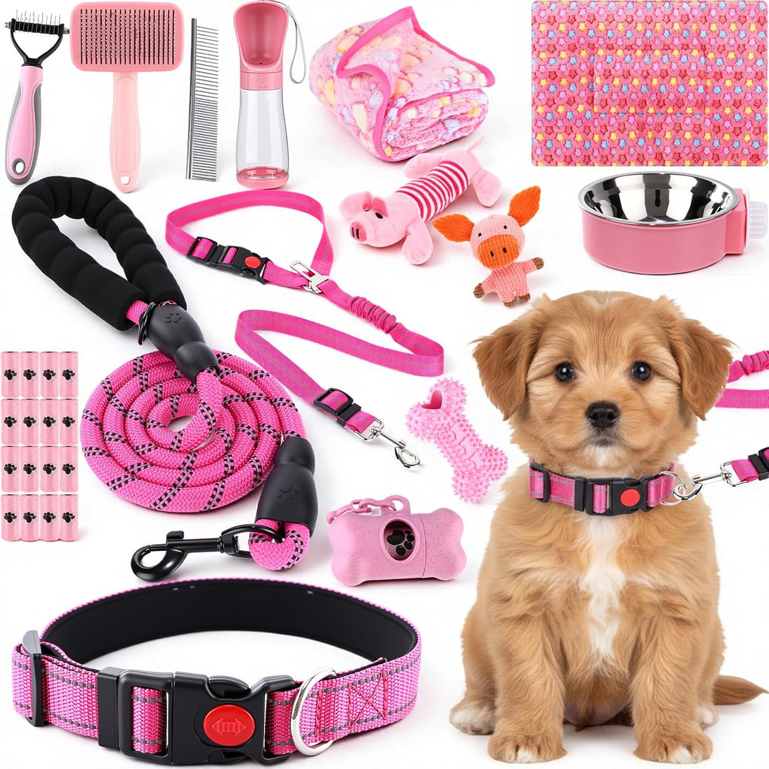 30 Pcs Puppy Starter Kit No Pull Harness Set