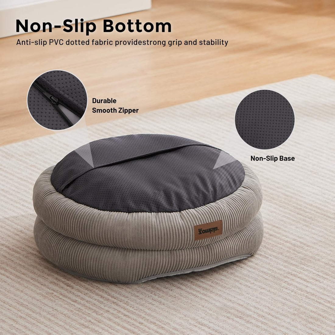 ZOMISlA Heated Cat Bed for Indoor Cats, 25 Timer & 11 Temp Adjustable