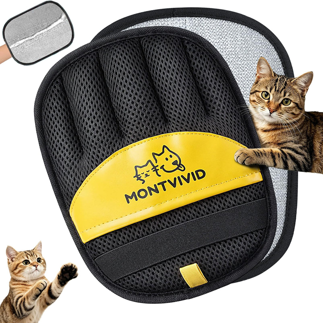 Montvivid Pet Hair Removal Glove,Newly Upgraded Reusable