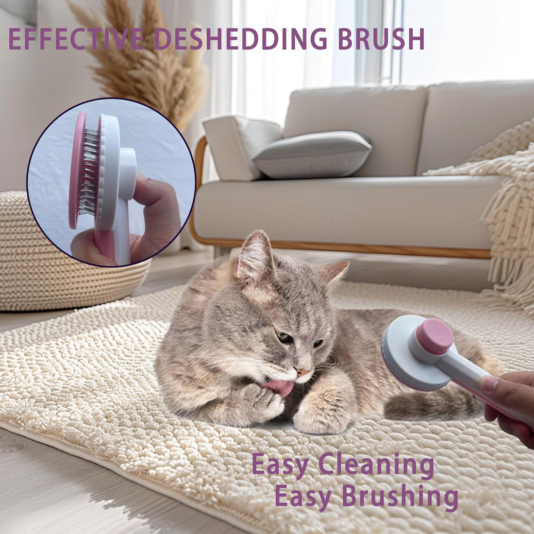 POSAPET Cat Grooming Brush Kit 6 Tools