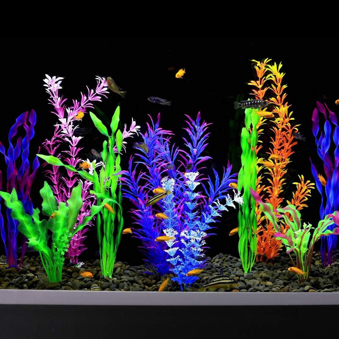 MyLifeUNIT Fish Tank Plants, 10 Pack Artificial Aquarium Plants