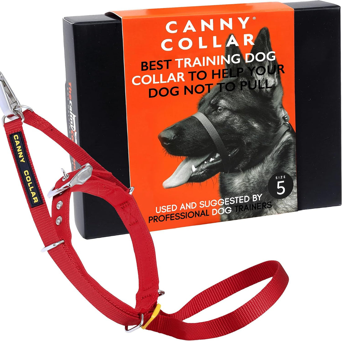 Canny Gentle No-Pull Dog Training Head Collar to Stop Pulling Black