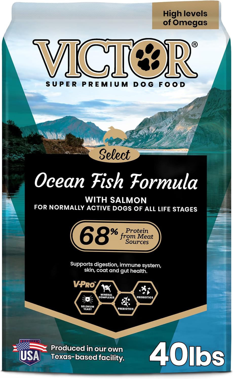 VICTOR Select Dry Dog Food - Ocean Fish Formula with Salmon Kibble