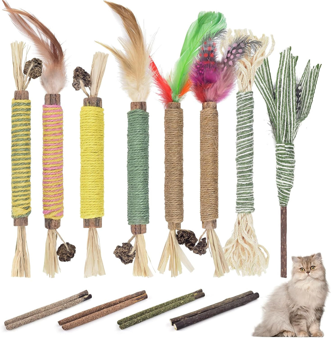 Bissap 12 PCS Silvervine Chew Sticks for Cats