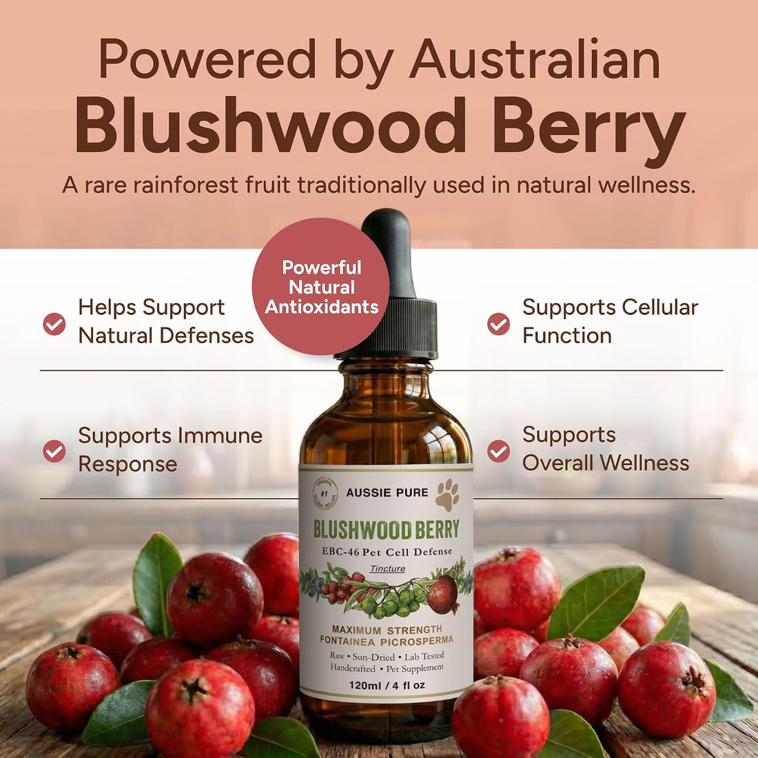 Aussie Pure Pet Therapy Blushwood Berry EBC-46 Tincture - 120ML