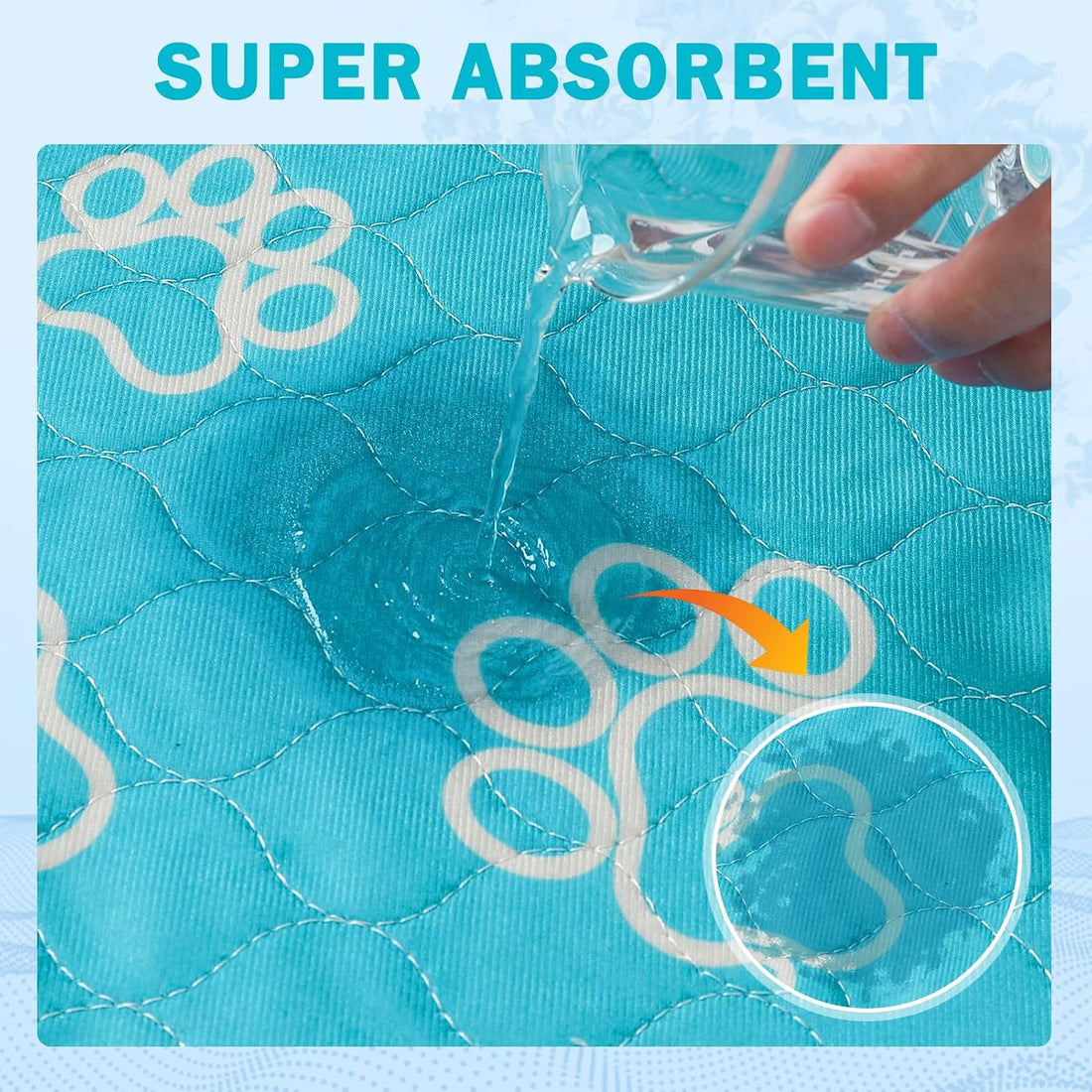 Homimp Washable Pee Pads for Dogs, 4 Pack Reusable Puppy Pads