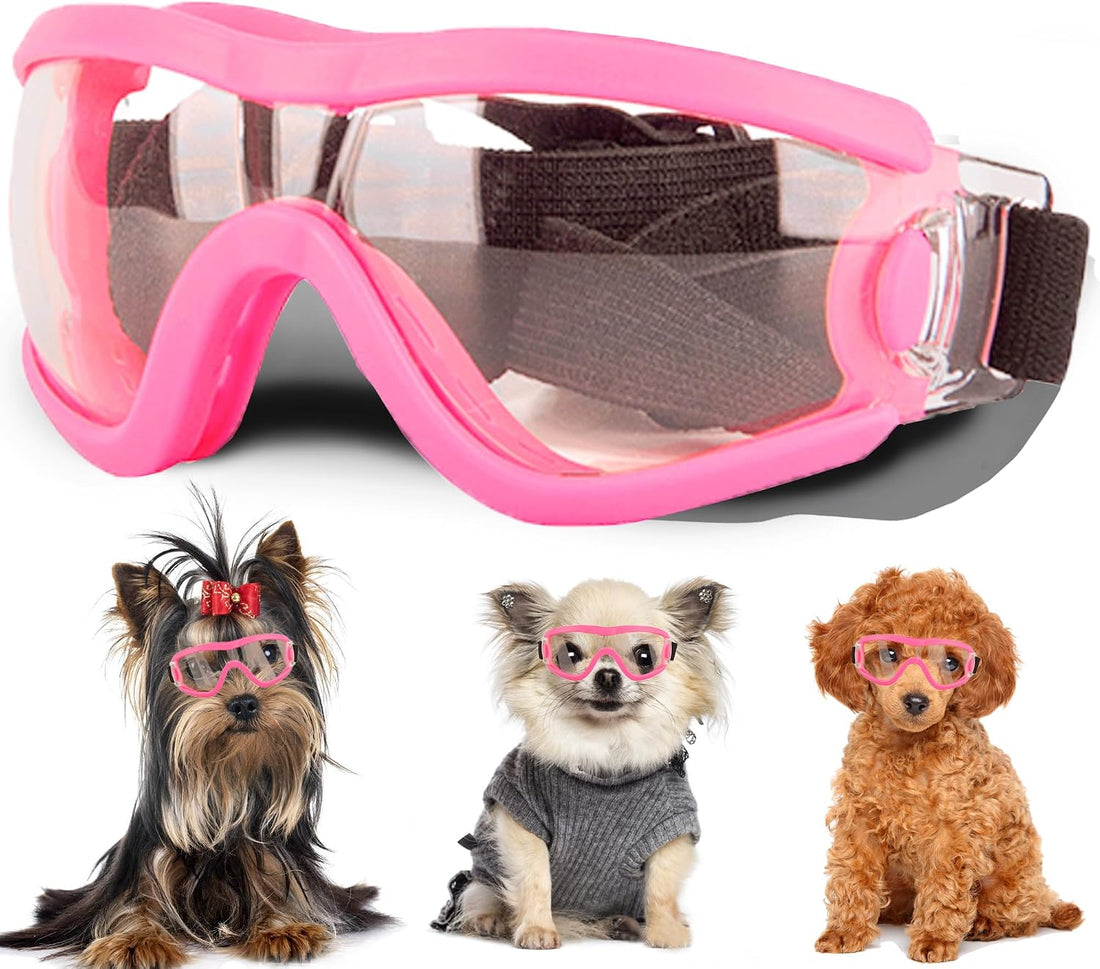 Small Dog Sunglasses with Adjustable Strap UV Protection