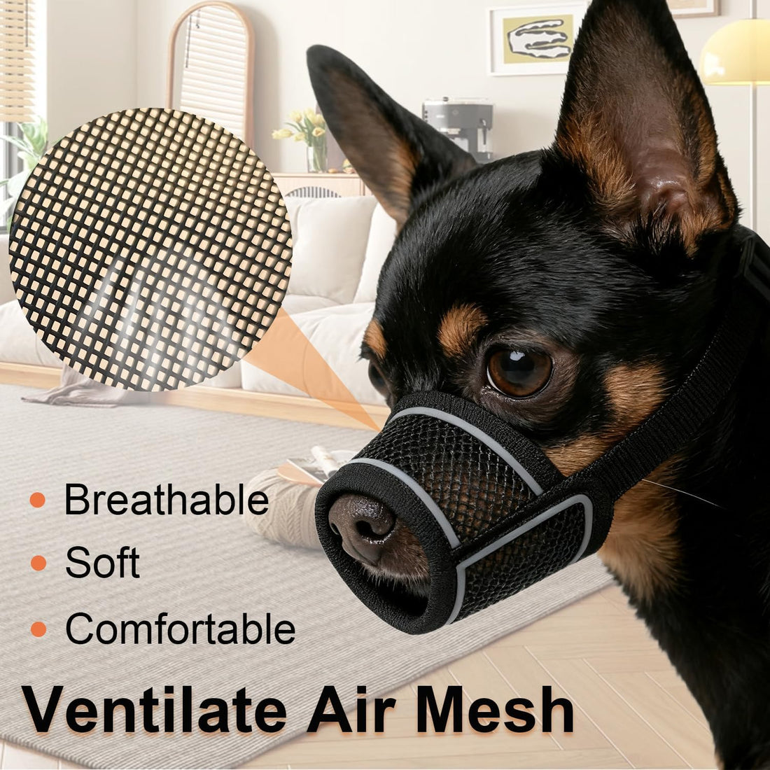 Dog Muzzle for Small Medium Large Dogs Soft Air Mesh Muzzles