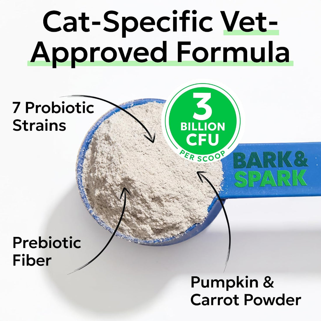 BARK&SPARK Cat Probiotic Powder, 108 Servings
