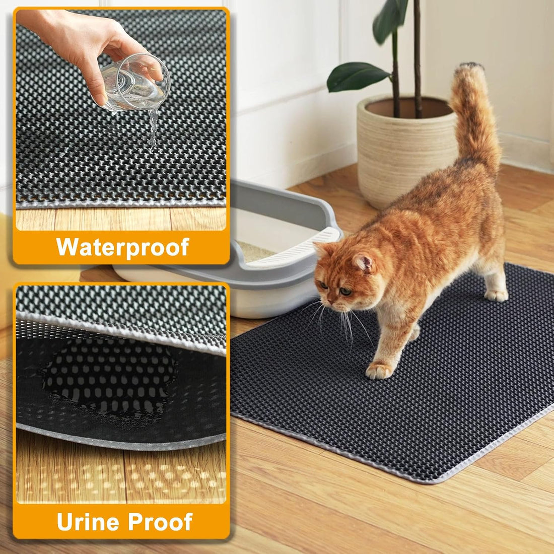 Cat Litter Mats-Extra Large 47''x36'' Litter Trapping Mat for Cat-XXL