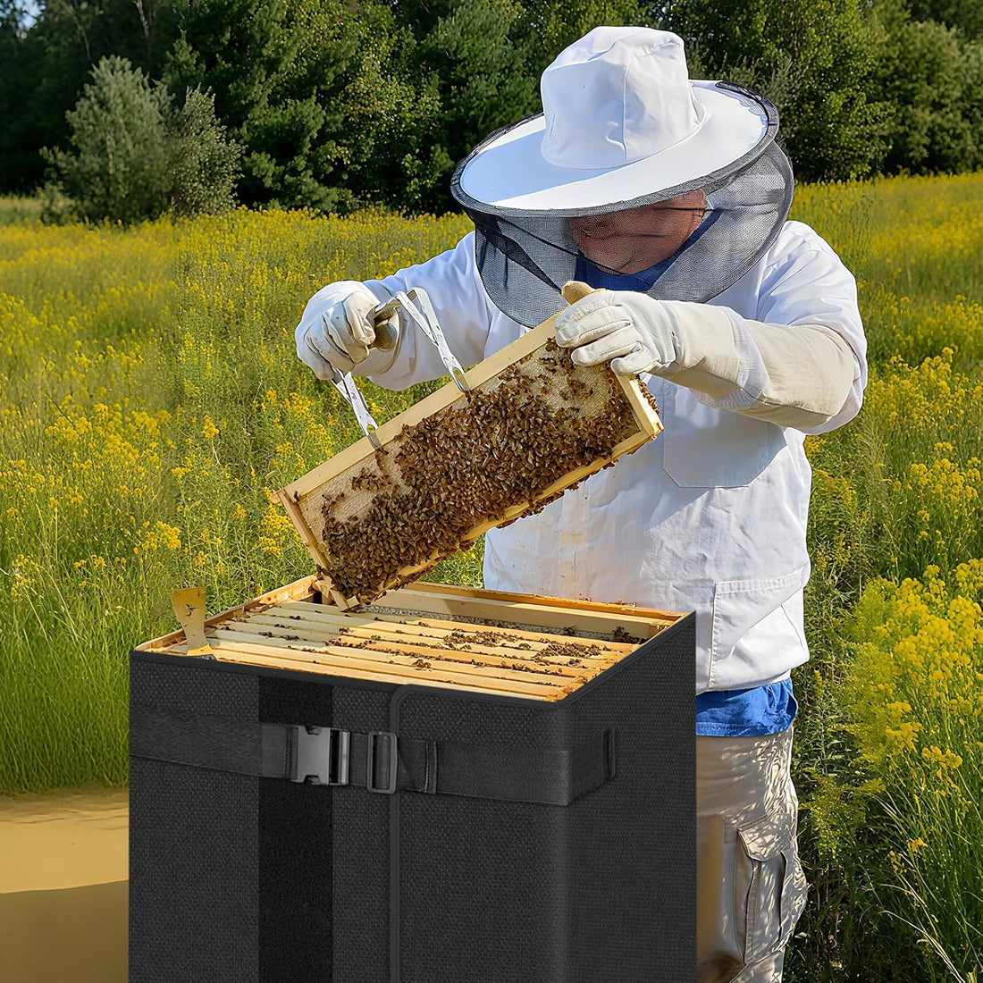 2Pcs 85" x 23.6" Bee Hive Insulation Wrap for 8 & 10 Frame Hives Warm