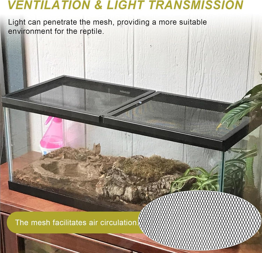 Hinged Screen Cover, Aquarium Lid for 20 Long/29 /37 Gallon Fish Tank