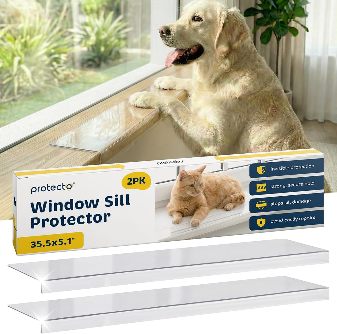PROTECTO 2-Pack Window Sill Protector from Dogs & Cats, 35.5 x 5.1 in