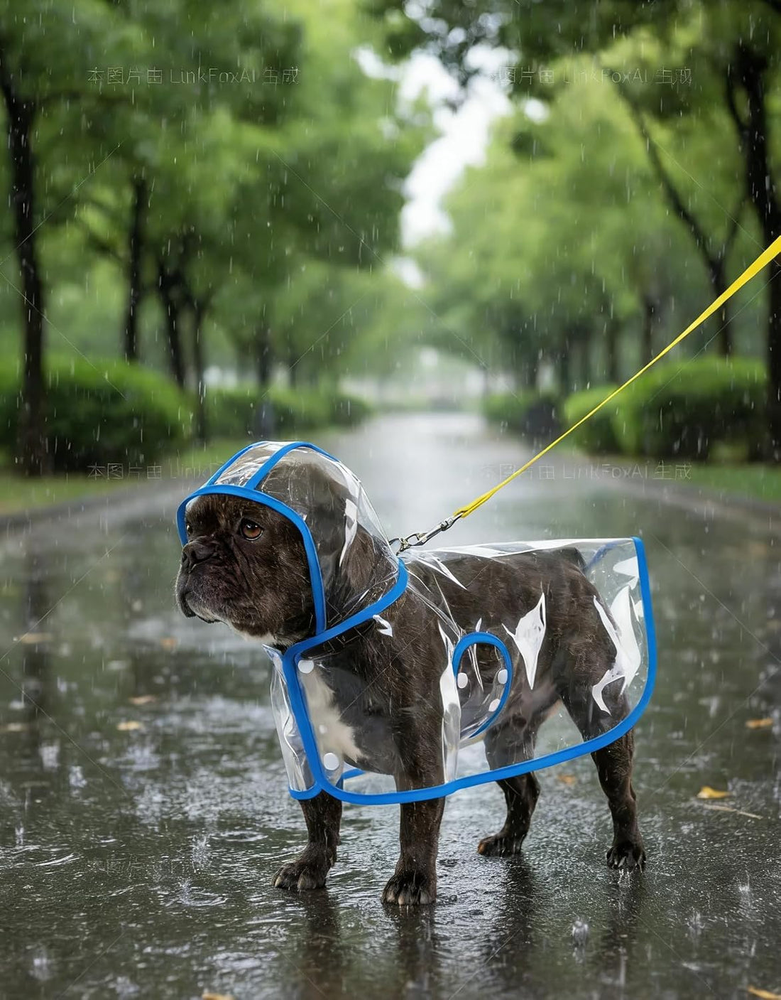 Clear Dog Poncho, Transparent PVC Cape Style Pet Rain Jacket