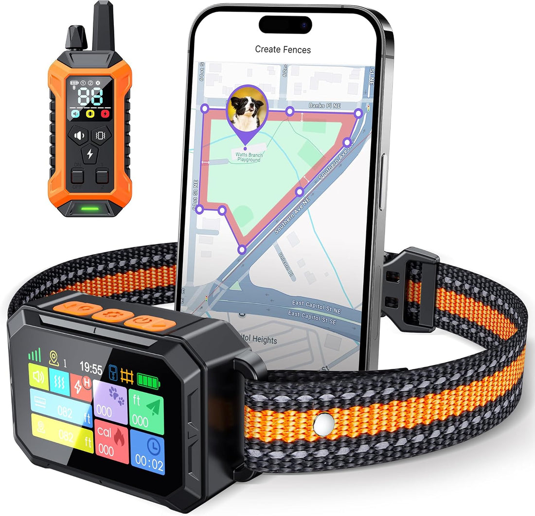 Meowant GPS Wireless Dog Fence &Training Collar with Remote