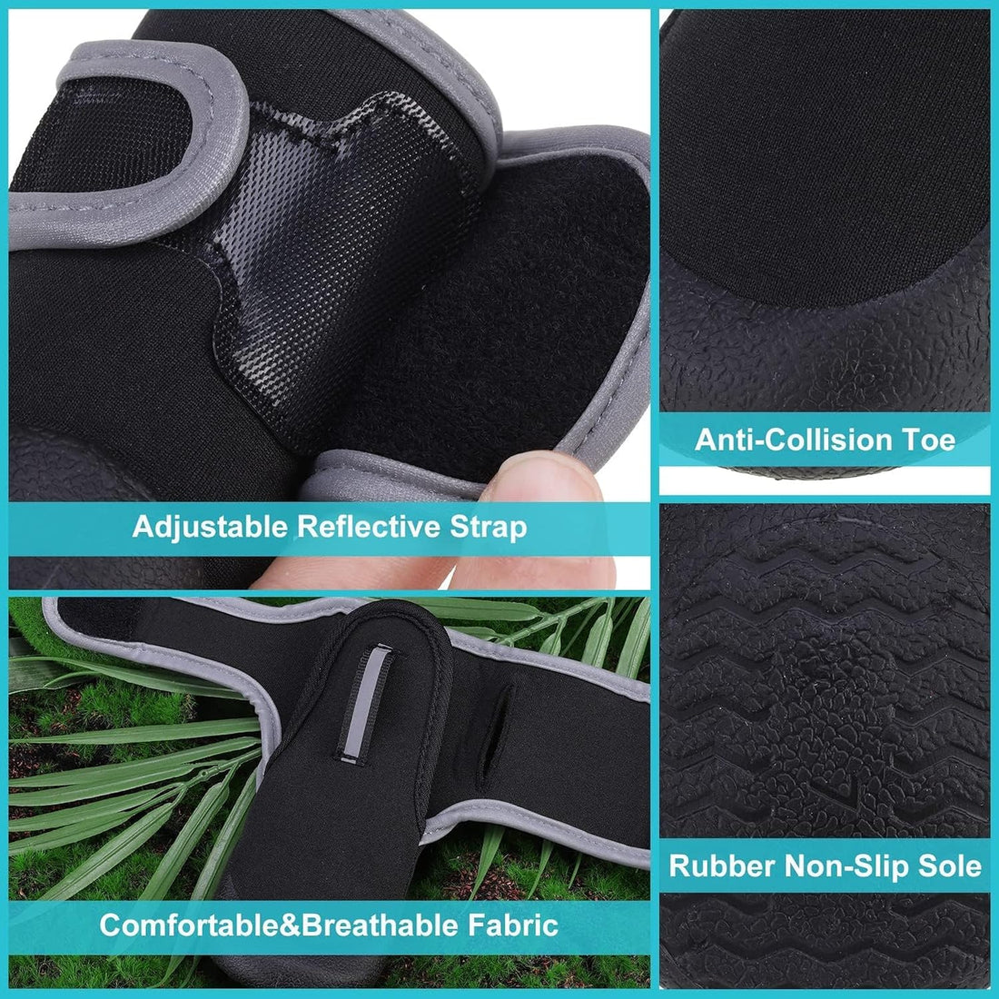 EXPAWLORER Waterproof Dog Shoes for Small Medium Large Dogs