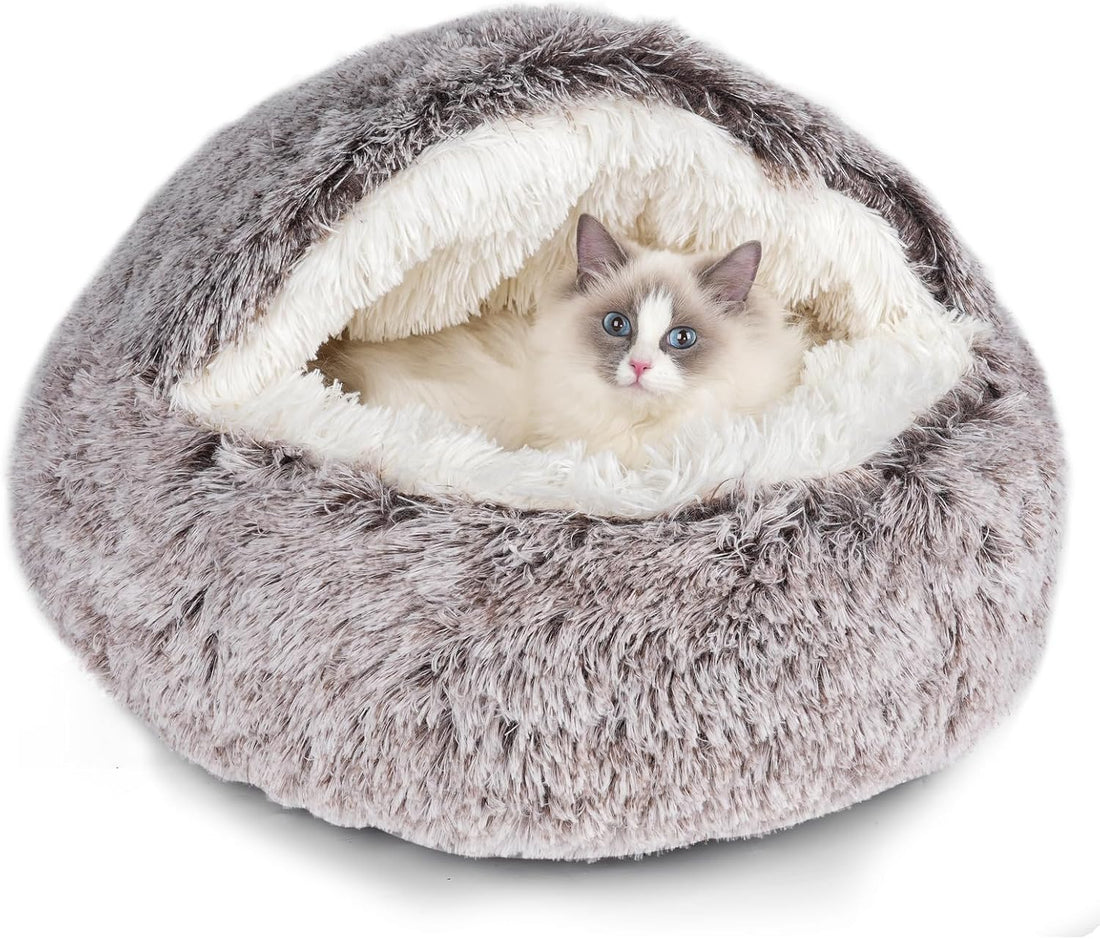 Hooded Dog Bed for Small Dogs, Dog Cave Bed, Nest Dog Beds