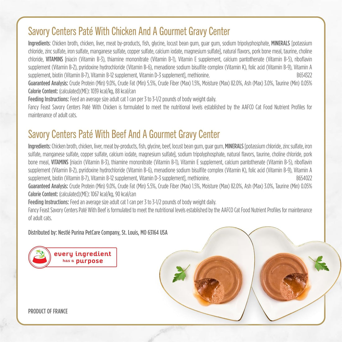 Purina Fancy Feast Savory Centers Wet Cat Food Pate Variety Pack