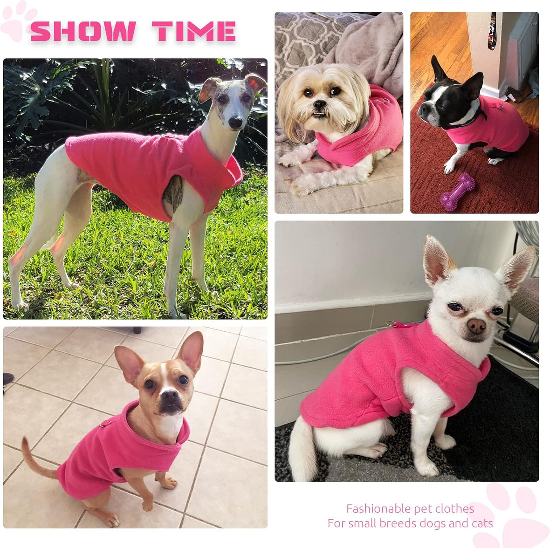 PETCARE Small Dog Sweater Cat Fleece Vest Soft Dog Jacket with Leash