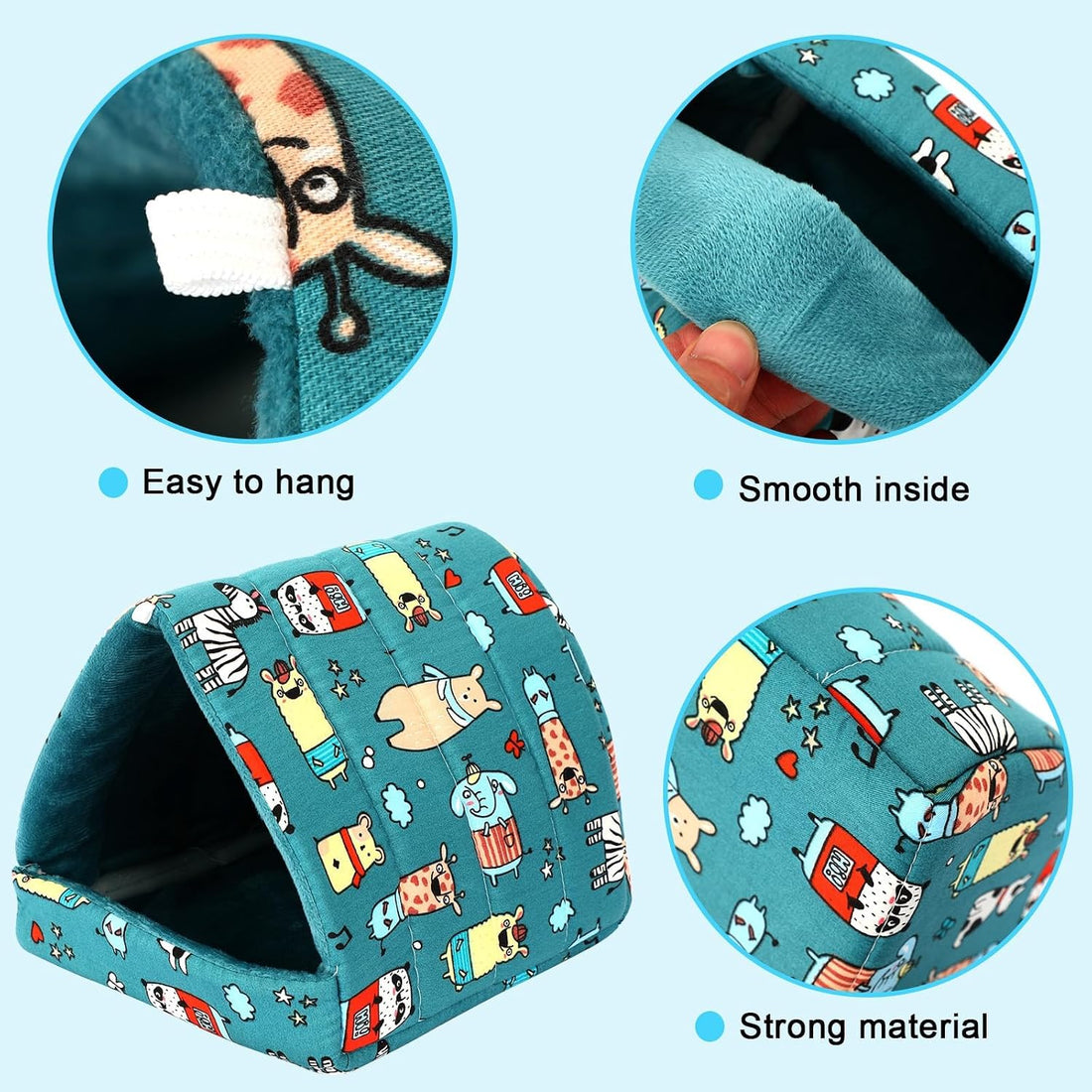 UPINS 2 Pack Guinea Pig Hideout, Washable Small Animal House Bed