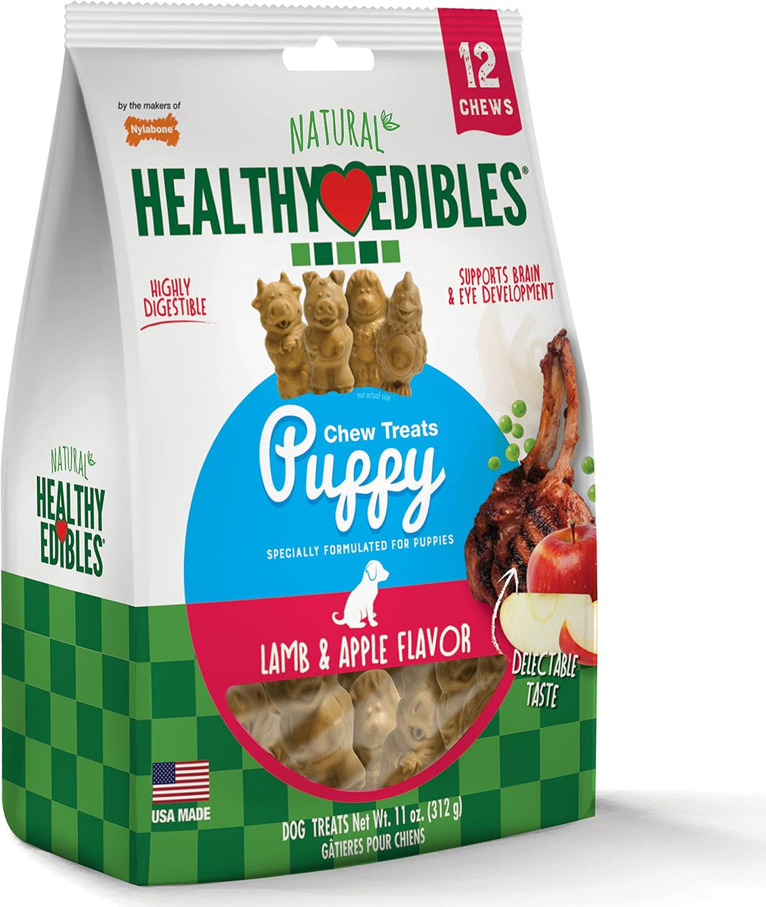 Nylabone Healthy Edibles Natural Puppy Chews Long Lasting Treats