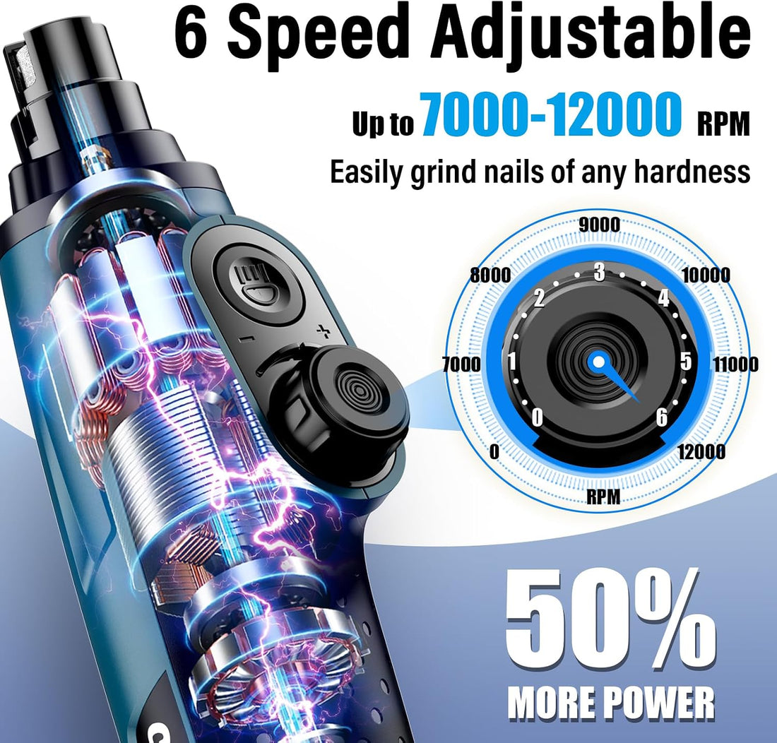 Casfuy Smart 6-Speed Dog Nail Grinder