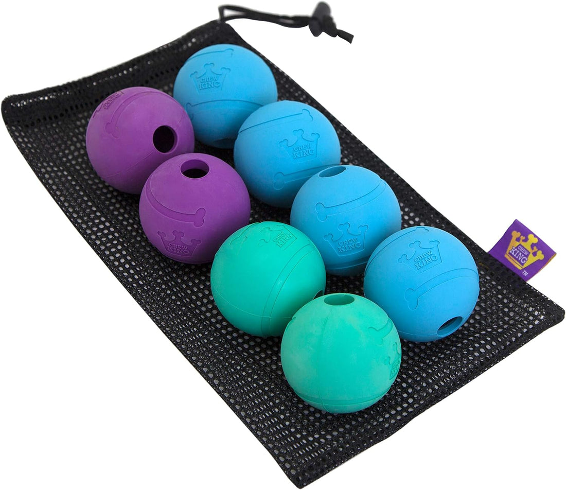 Chew King Fetch Balls Extremely Durable Natural Rubber Toy 2.5 inch