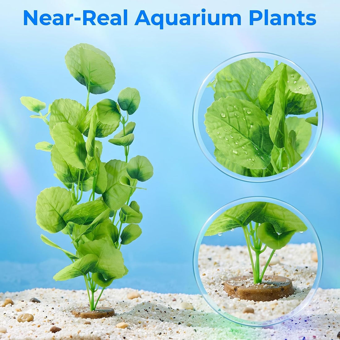 2 Pack 14 Inch Silk Aquarium Plants for Small Tank for Betta Fish