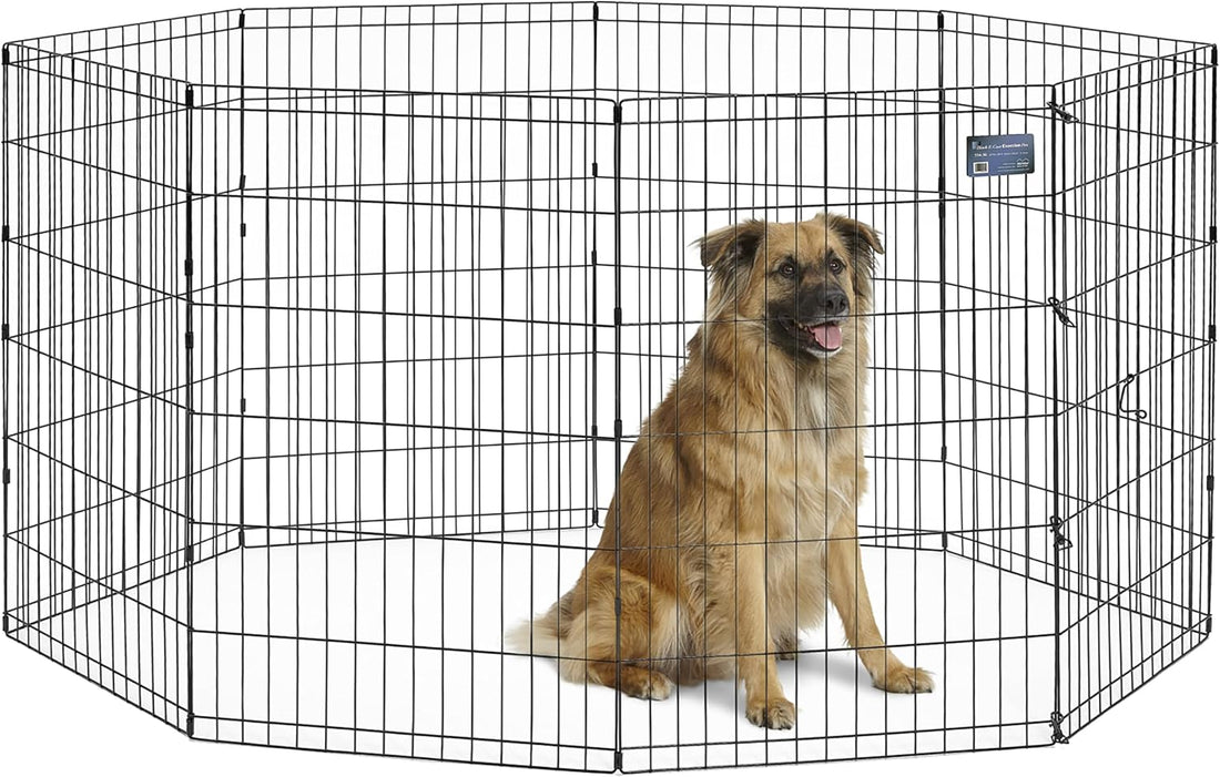 MidWest 30-Inch Exercise Pen, Single Door, 16 Sq Ft Play Area