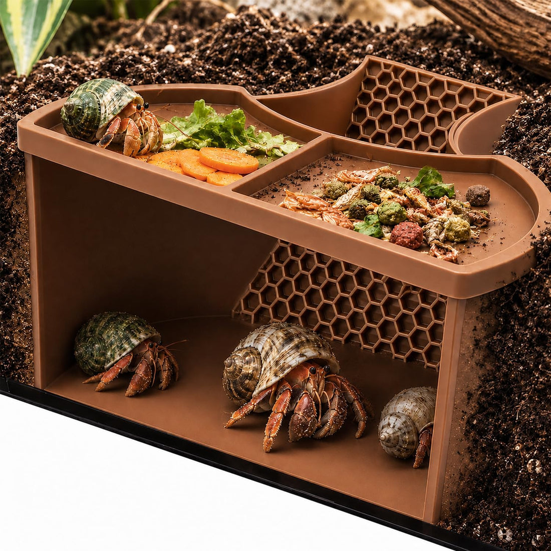 Hermit Crab Climbing Toy, Reptile Habitat Decor Exercise Playground
