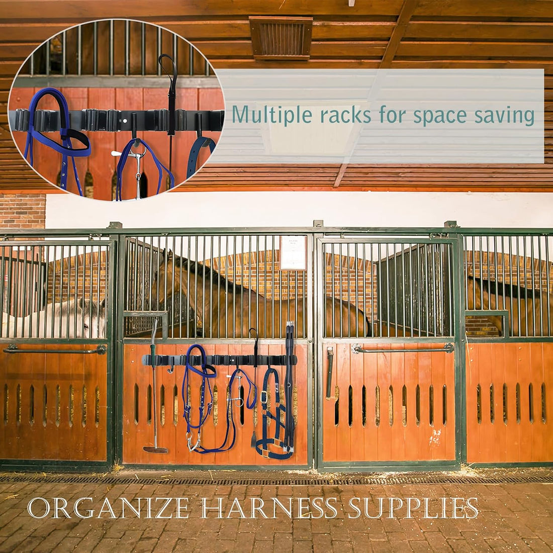 Horse Whip Crop Holder with Bridle Hooks