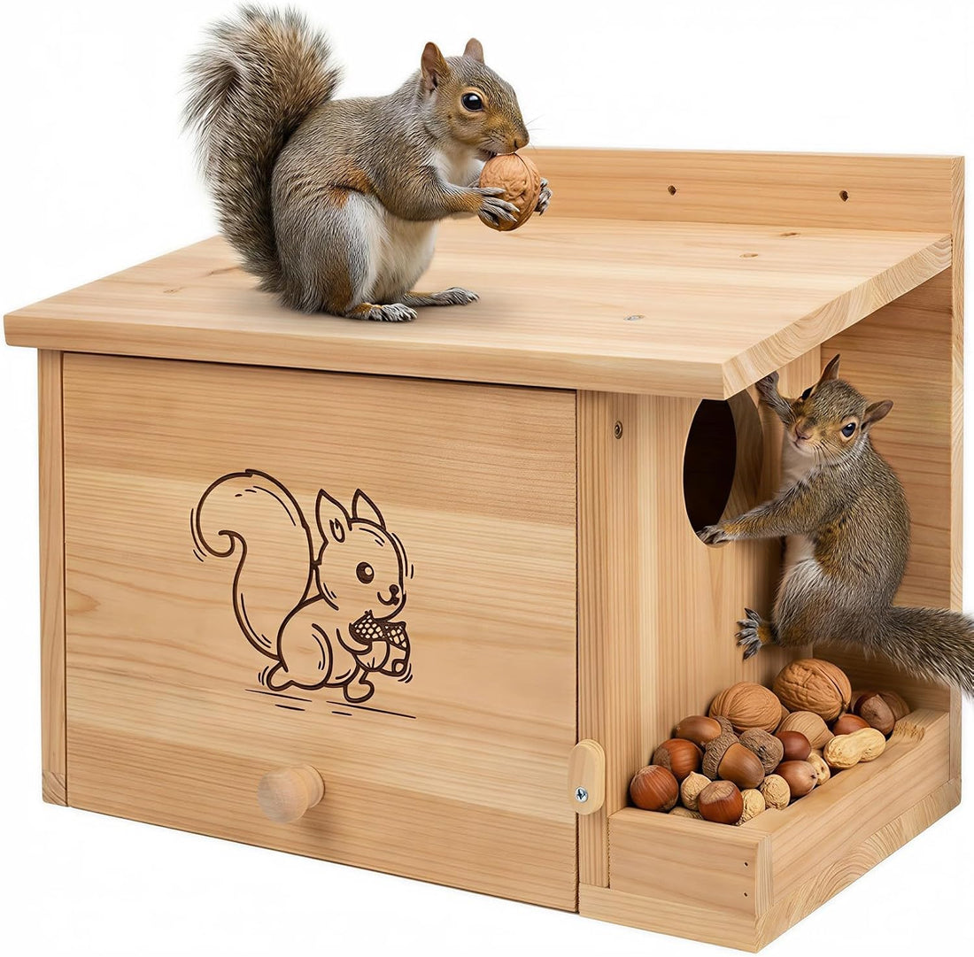 Extra Large Squirrel Houses for Outside 15.7" Outdoor Nest Box