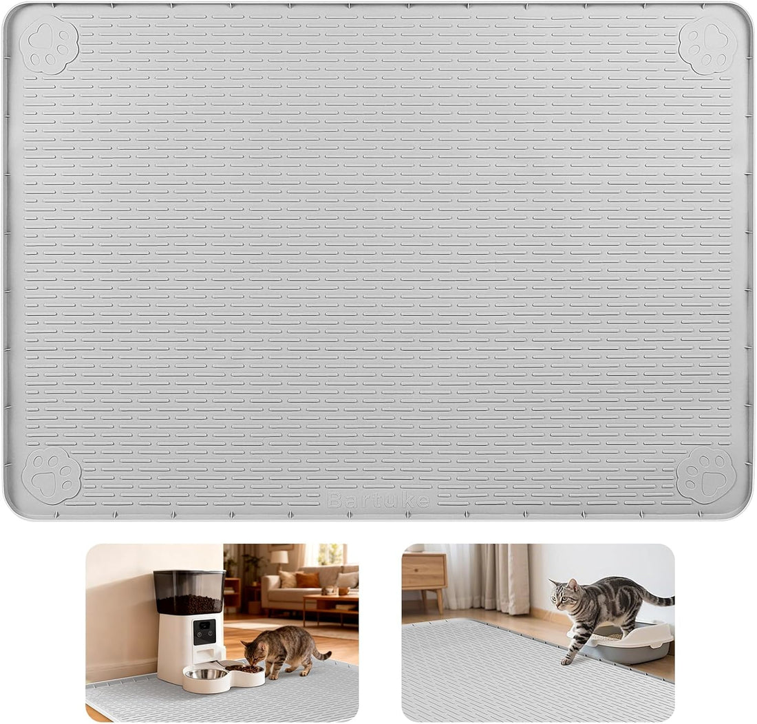 Cat Food Mat Extra Large Silicone Pet Bowl Mat 40''x28''