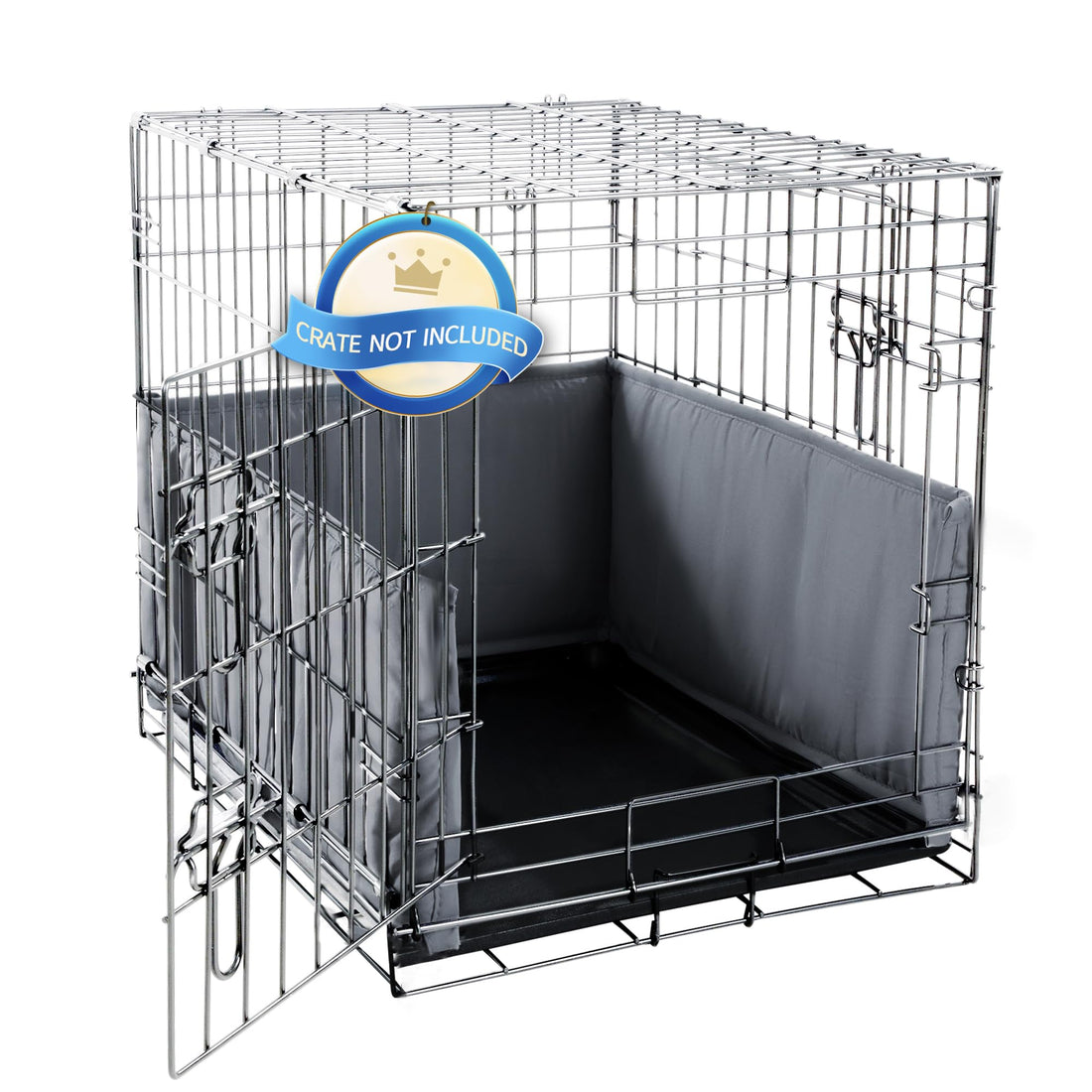 Hombys Dog Crate Bumper with Ties - Soft Crate Accessory -Kennel Cover