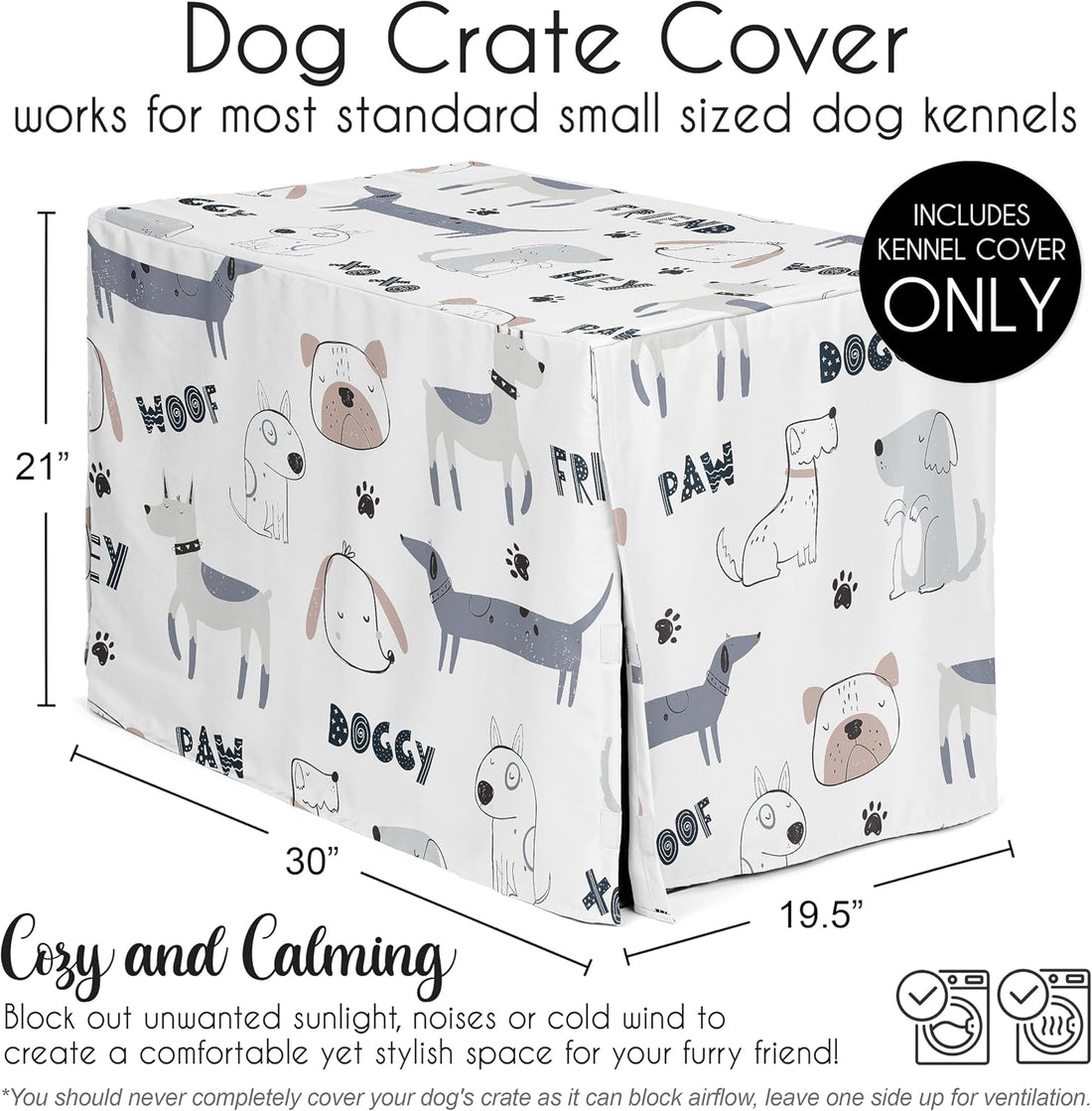 Sweet Jojo Designs 30in. Small/Medium Dog Crate Cover Pet Cage