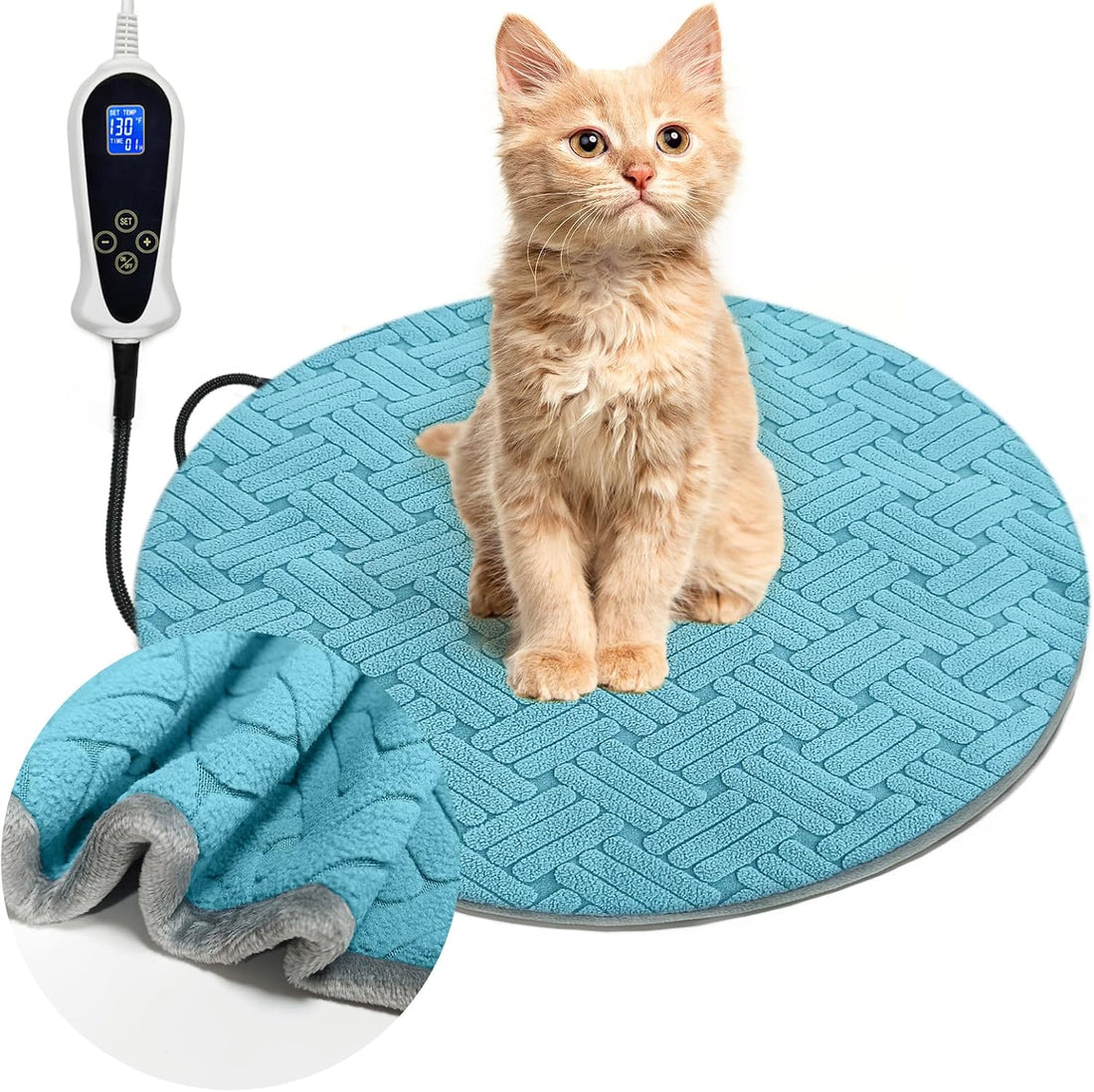 Cat Heating Pad with Smart Temperature and Timer Adjustable
