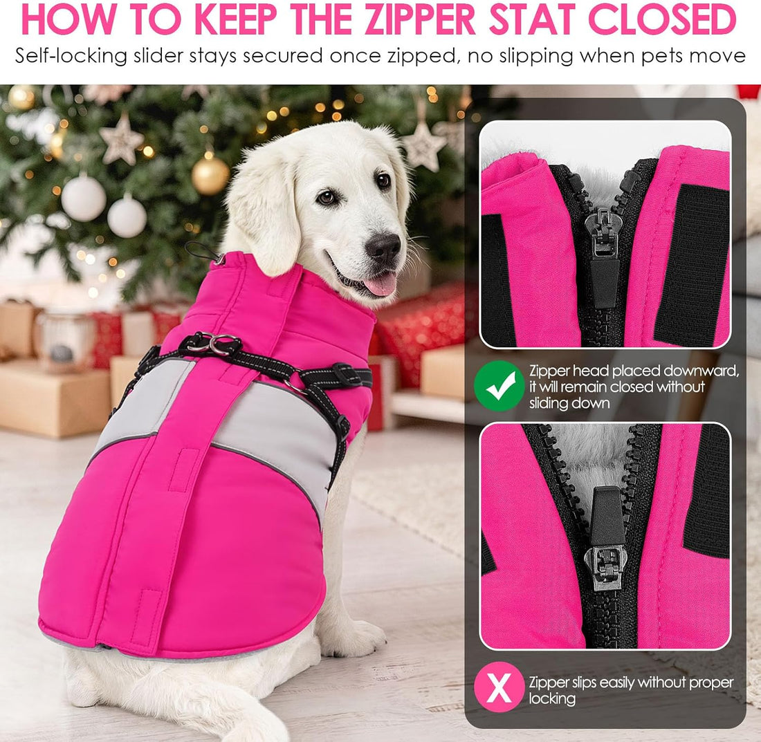 AOFITEE Dog Coat Large Dog Winter Coat Waterproof Dogs Jacket
