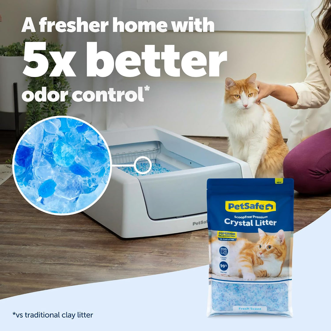 PetSafe ScoopFree Odor Control Crystal Cat Litter, Fresh Scent
