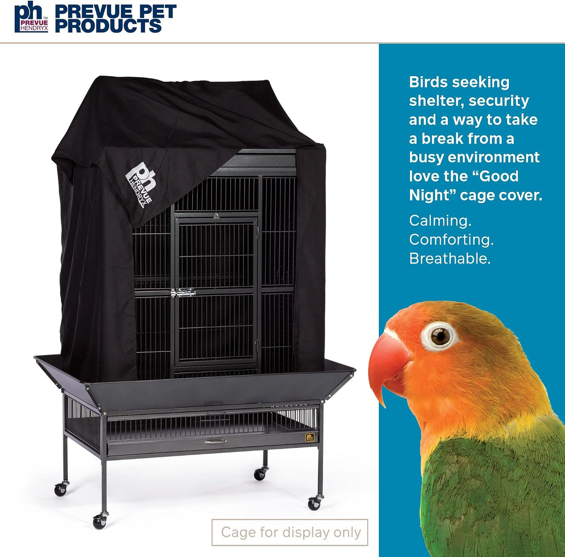Prevue Pet Products Large Playtop Bird Cage Cover - Black, Size Large