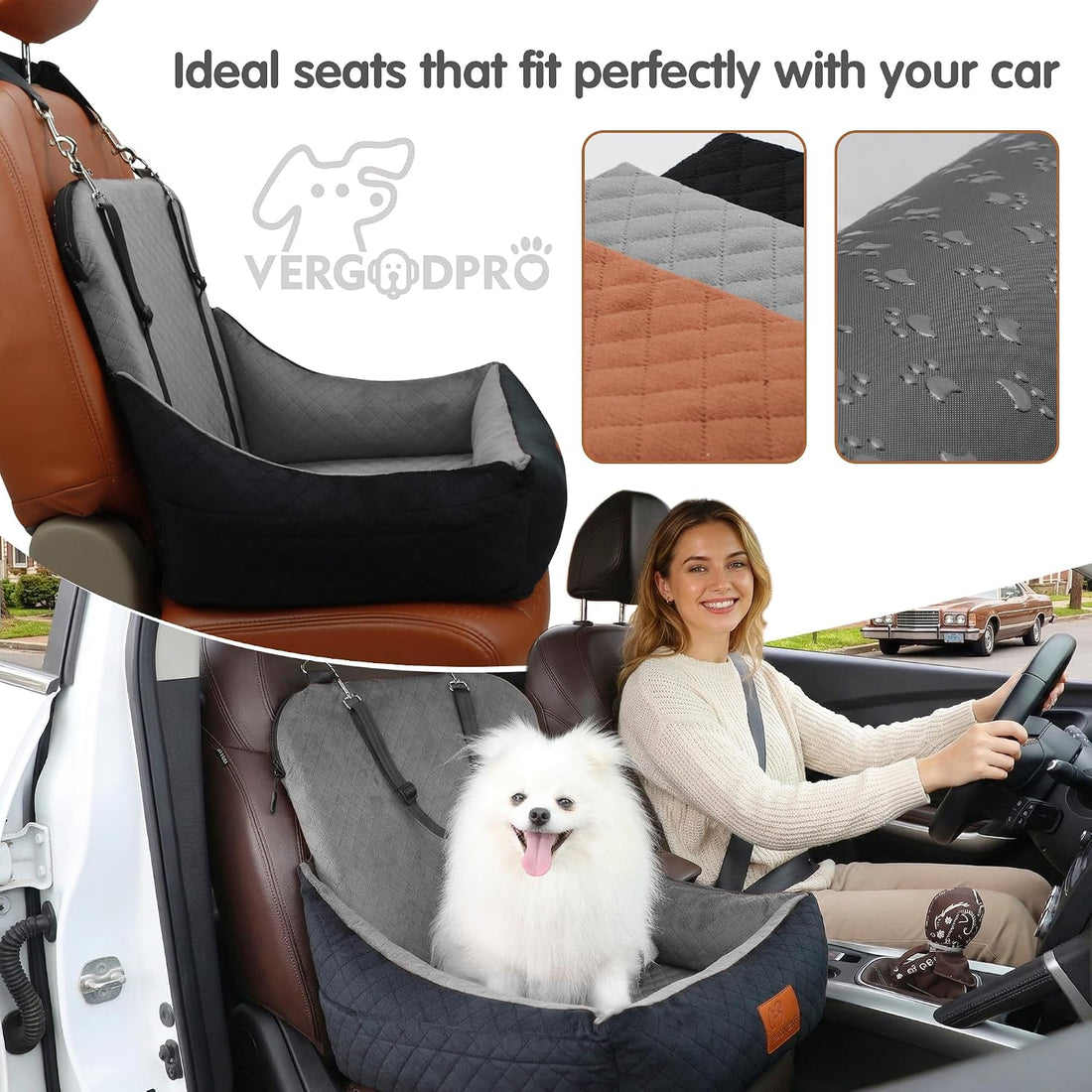 Small Dog Car Seat & Travel Bed:Keep Your Pup Safe,Comfortable
