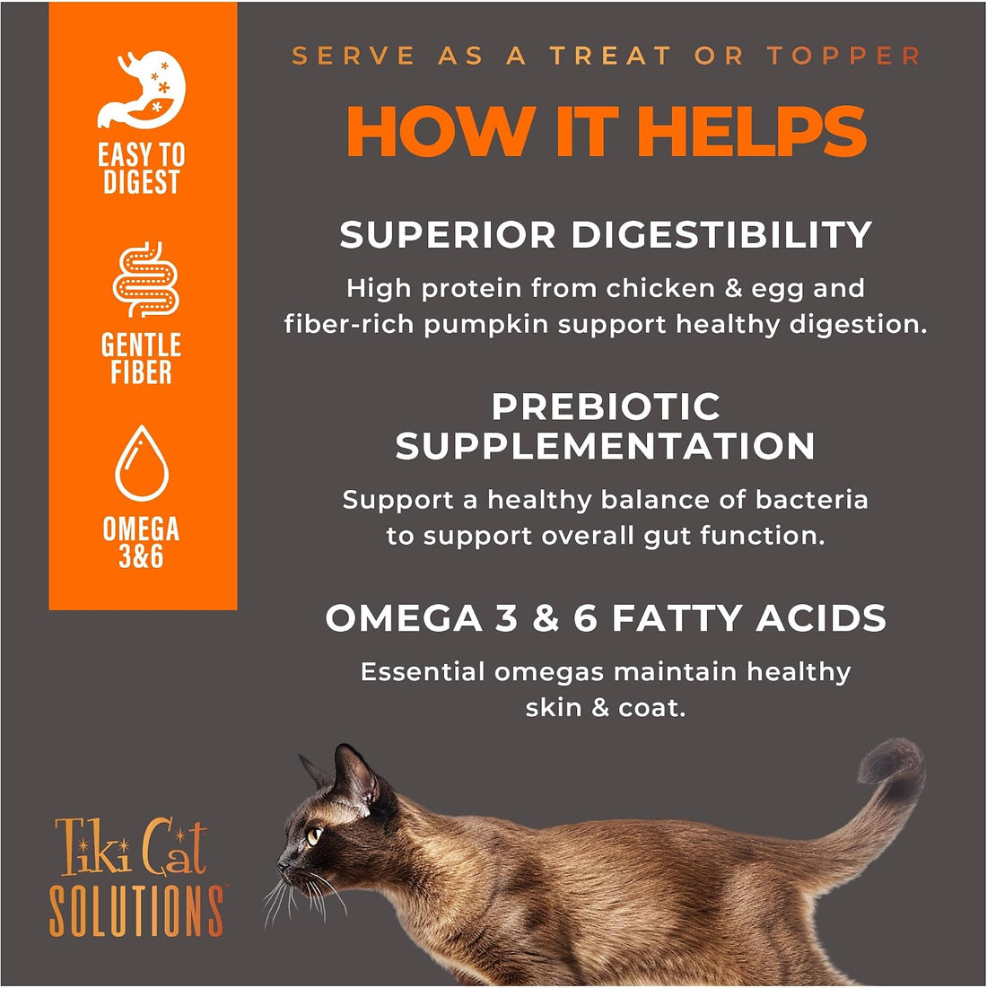 Tiki Cat Solutions Cat Supplement, Digestion, Chicken & Egg
