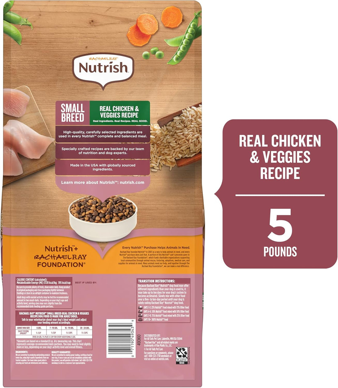 Nutrish Small Breed Dry Dog Food with Chicken, 13 lb. Bag