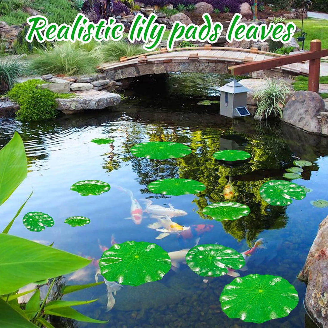 20 Pcs Artificial Lily Pads for Ponds