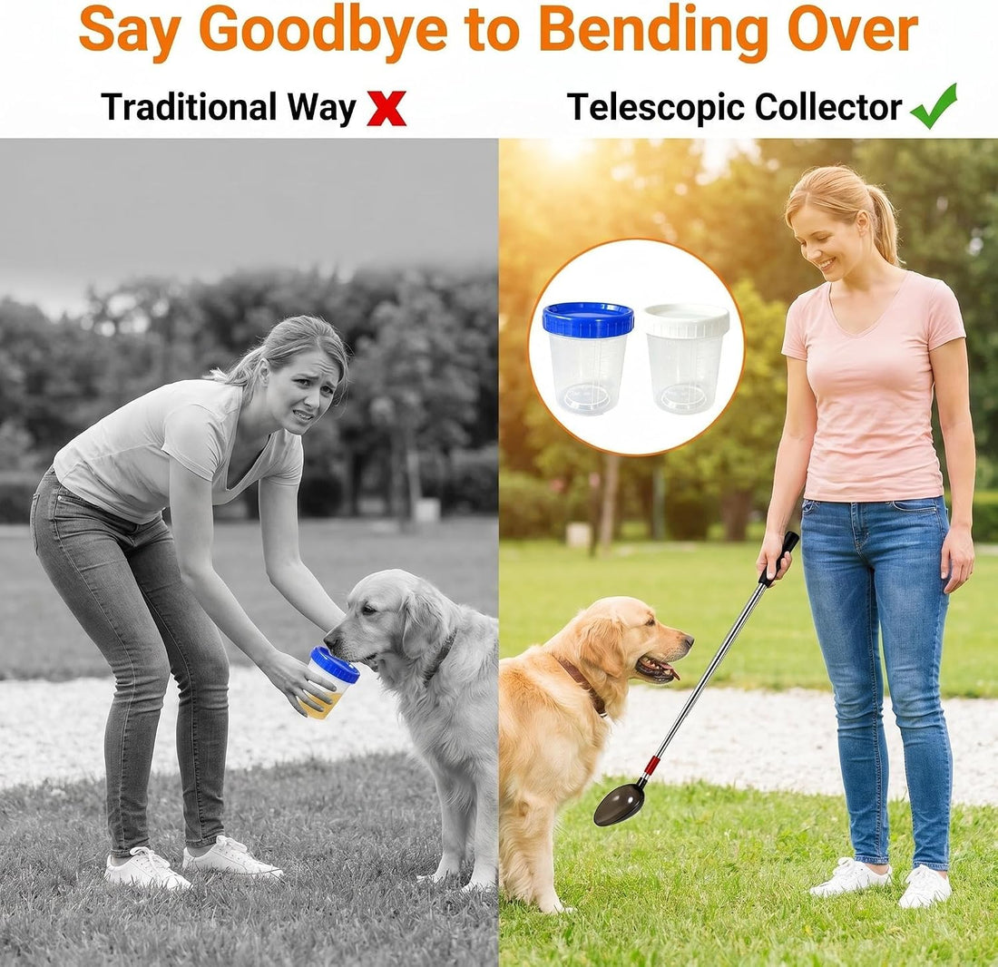 Telescopic Dog Cat Urine Collector, Reusable Pet Urine Sample Catcher