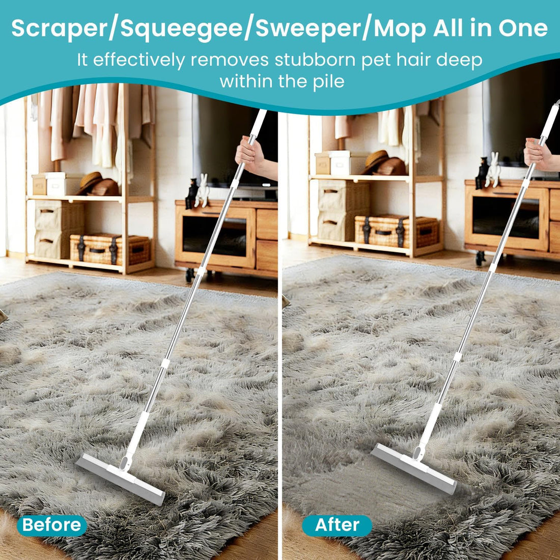 Carpet Rake for Pet Hair Removal Tool
