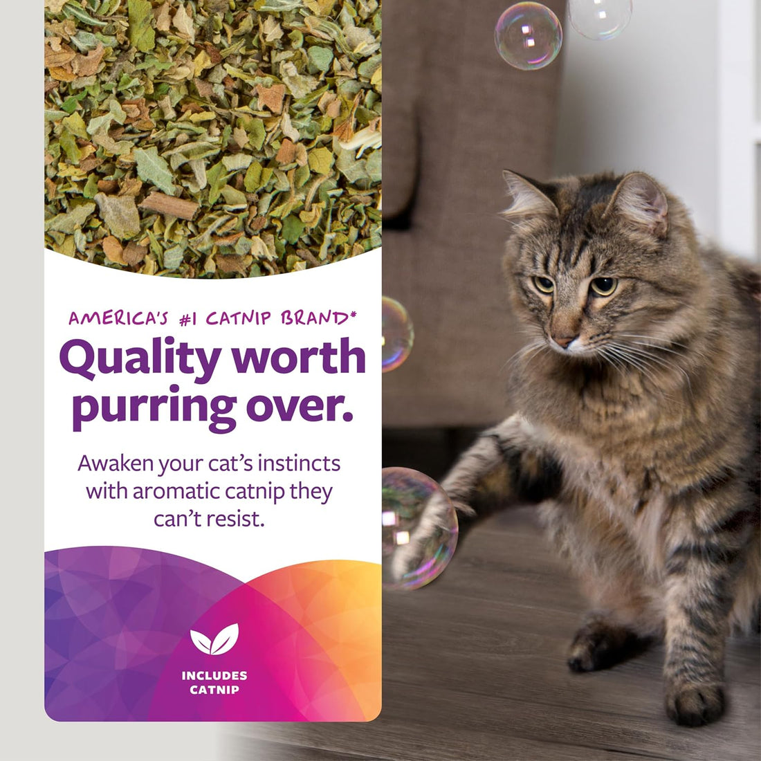 SmartyKat Bubble Nip Catnip Bubbles for Cats & Kittens, Safe for Pets