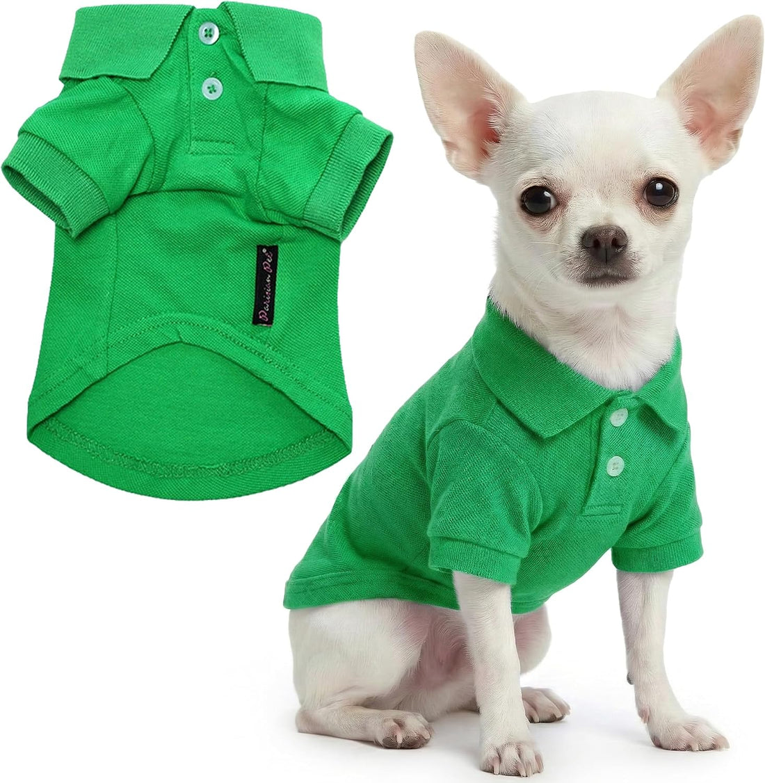 Parisian Pet Dog Polo Shirt – Classic Red Cotton Pet Apparel
